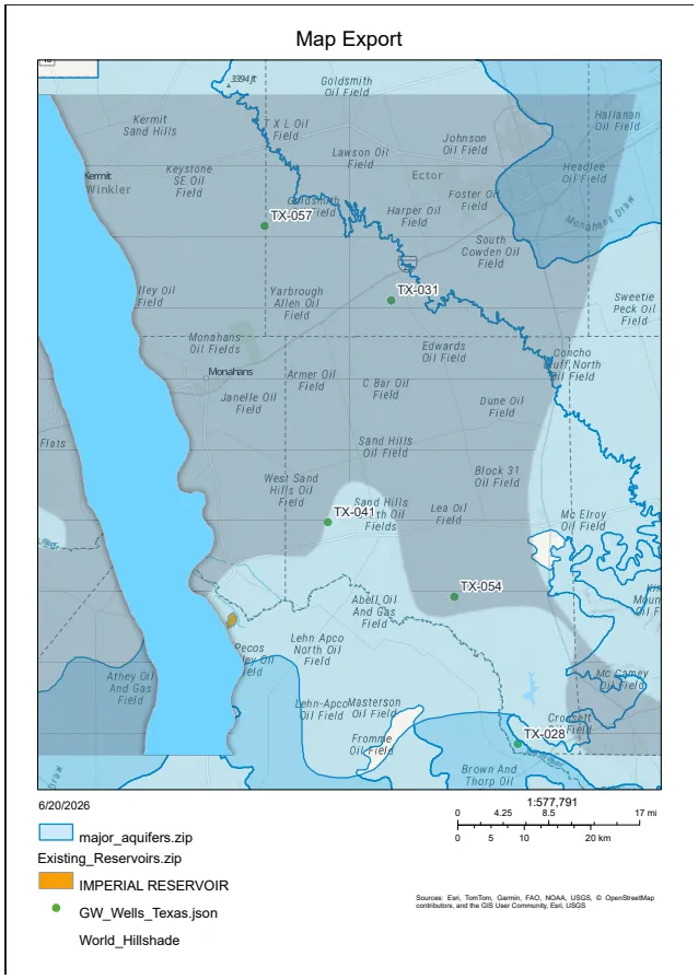 PDF print map workflow in the GIS application.